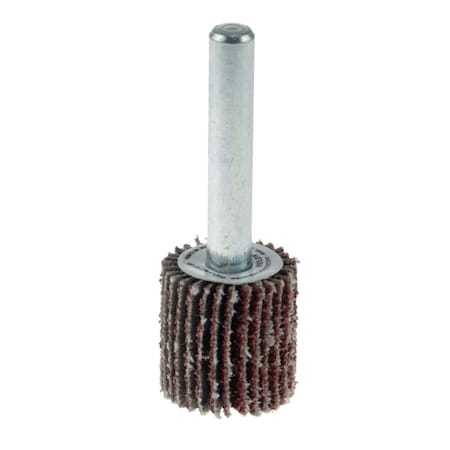 Weiler 3/4" x 3/4" x 40AO Wolverine Coated Abrasive Flap Wheel, 1/4" Stem 30715